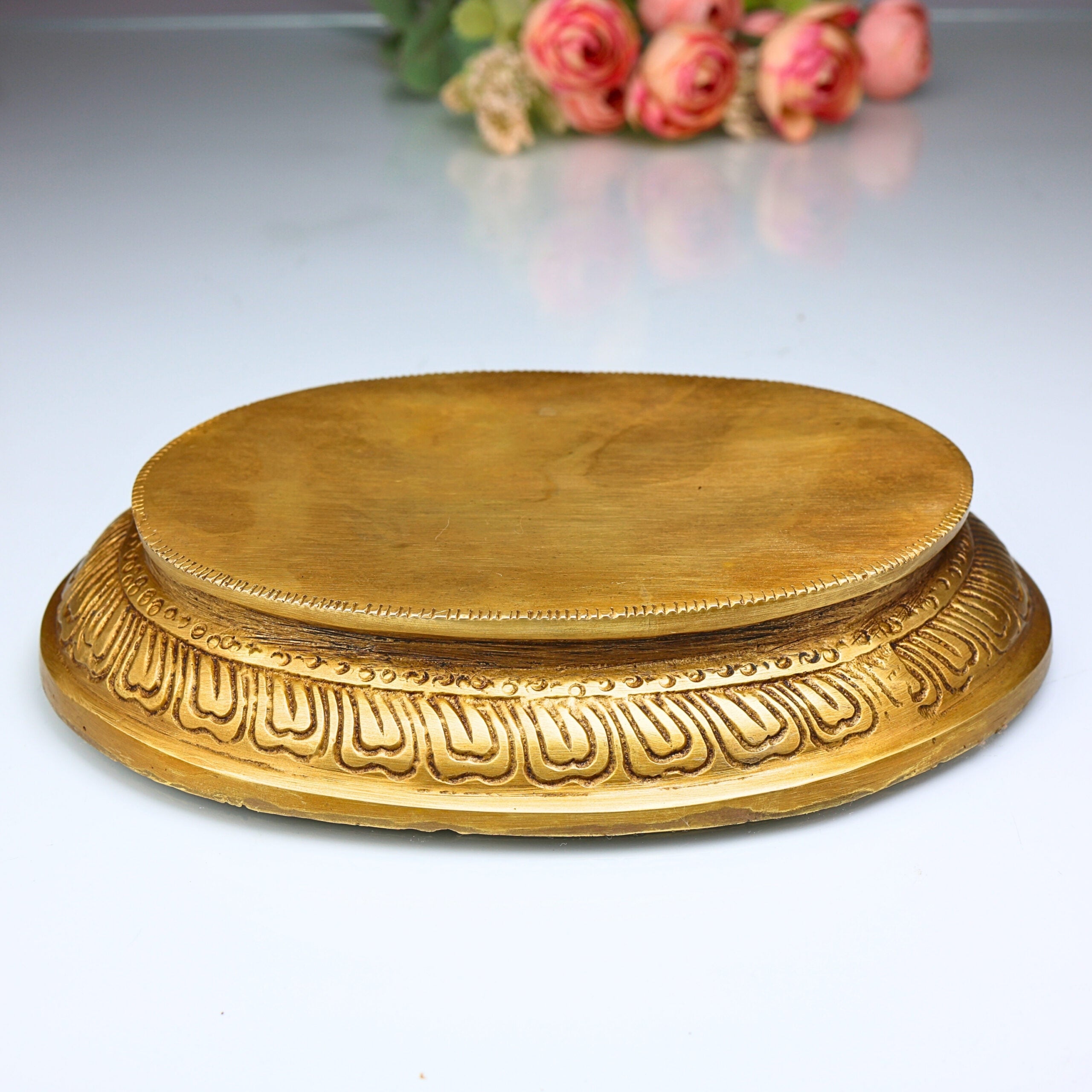 brass pedestal