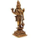 Brass Vishnu Idol | Narayana Murti | Venkateswara Balaji Statue | Govinda Padmanabha Murti | Narayana Pooja Idol | Home Decor & Spiritual Gift, Gold, 7 Inch, 1 Piece