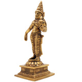 Handcrafted Brass Sri Devi Silai, Lakshmi Idol | Mahalakshmi Murti | Shri Kamala Devi Statue for Home Temple, Pooja & Gifts, Gold, 5 Inch, 1 Piece