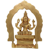 Brass Vinayaki Idol | Female Ganesha Murti | Stri Ganeshani Devi Statue | Pital Gajamukhi Yogini for Puja, Decor & Gifts, Gold, 8 Inch, 1 Piece