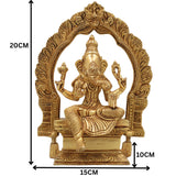 Brass Vinayaki Idol | Female Ganesha Murti | Stri Ganeshani Devi Statue | Pital Gajamukhi Yogini for Puja, Decor & Gifts, Gold, 8 Inch, 1 Piece