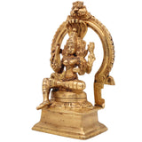 Brass Mariamman Idol Goddess Mariyamman Devi Statue Karumariamman Silai Amman Statues Mariyamma Idols Parvati Murti, Gold, 7 Inch, 1 Piece