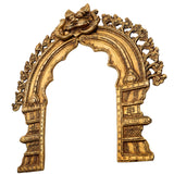 Brass Prabhavali Arch Wall Hanging for Temple & Home Decor, Traditional Prabhawali Frame for Deity, Gold Finish, Gold, 14.5 Inch, 1 Piece