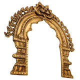 Brass Prabhavali Arch Wall Hanging for Temple & Home Decor, Traditional Prabhawali Frame for Deity, Gold Finish, Gold, 14.5 Inch, 1 Piece