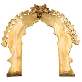 Brass Prabhavali Arch Wall Hanging for Temple & Home Decor, Traditional Prabhawali Frame for Deity, Gold Finish, Gold, 14.5 Inch, 1 Piece