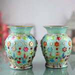 Brass Vases | Flower | Brass | Phooladaan | Vas | Vaz | Brass Vases For Home | Beautiful Vase | Brass Vase | Flower Vase - Set Of 2