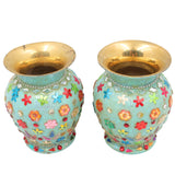 Brass Vases | Flower | Brass | Phooladaan | Vas | Vaz | Brass Vases For Home | Beautiful Vase | Brass Vase | Flower Vase - Set Of 2, Gold, 4 Inch, 1 Piece