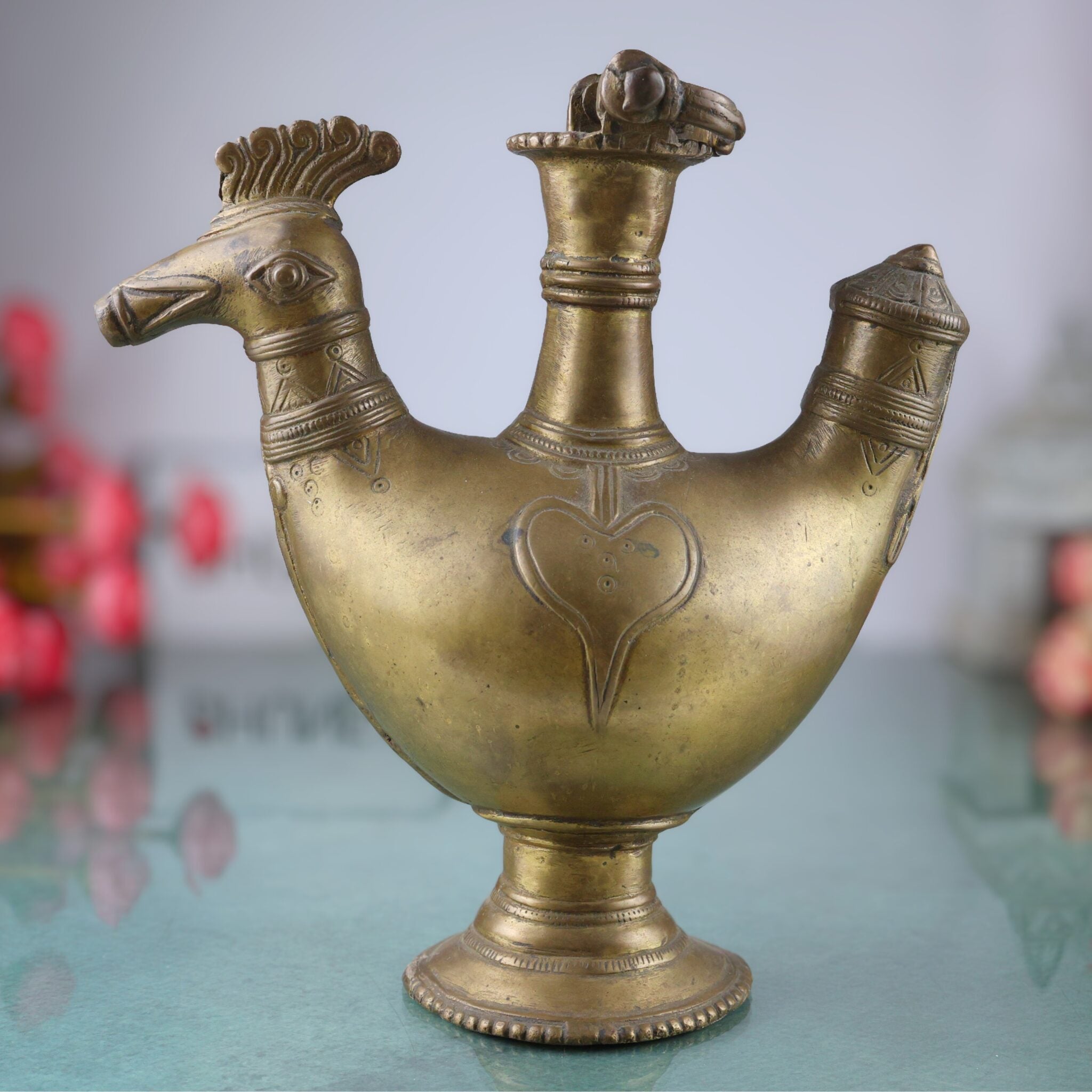 Brass Antique Kamandal | Brass Stoup | Gangajali | Ganga Jali | Pooja Loota | Water Kamandal - Antique Loota | Kamandal