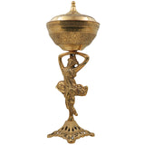 Handmade Brass Fruit Bowl, Peetal Phal Dani Pital Phal Thali Pittal Decorative Velli Pittalam Bowl Traditional Indian Pooja Decor, Gold, 14 Inch, 1 Piece