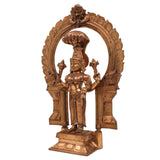 Bronze Handcrafted Annapurna Devi Idol | Panchaloha Annapurneshwari Murti for Home Temple Decor, Gold, 12.5 Inch, 1 Piece