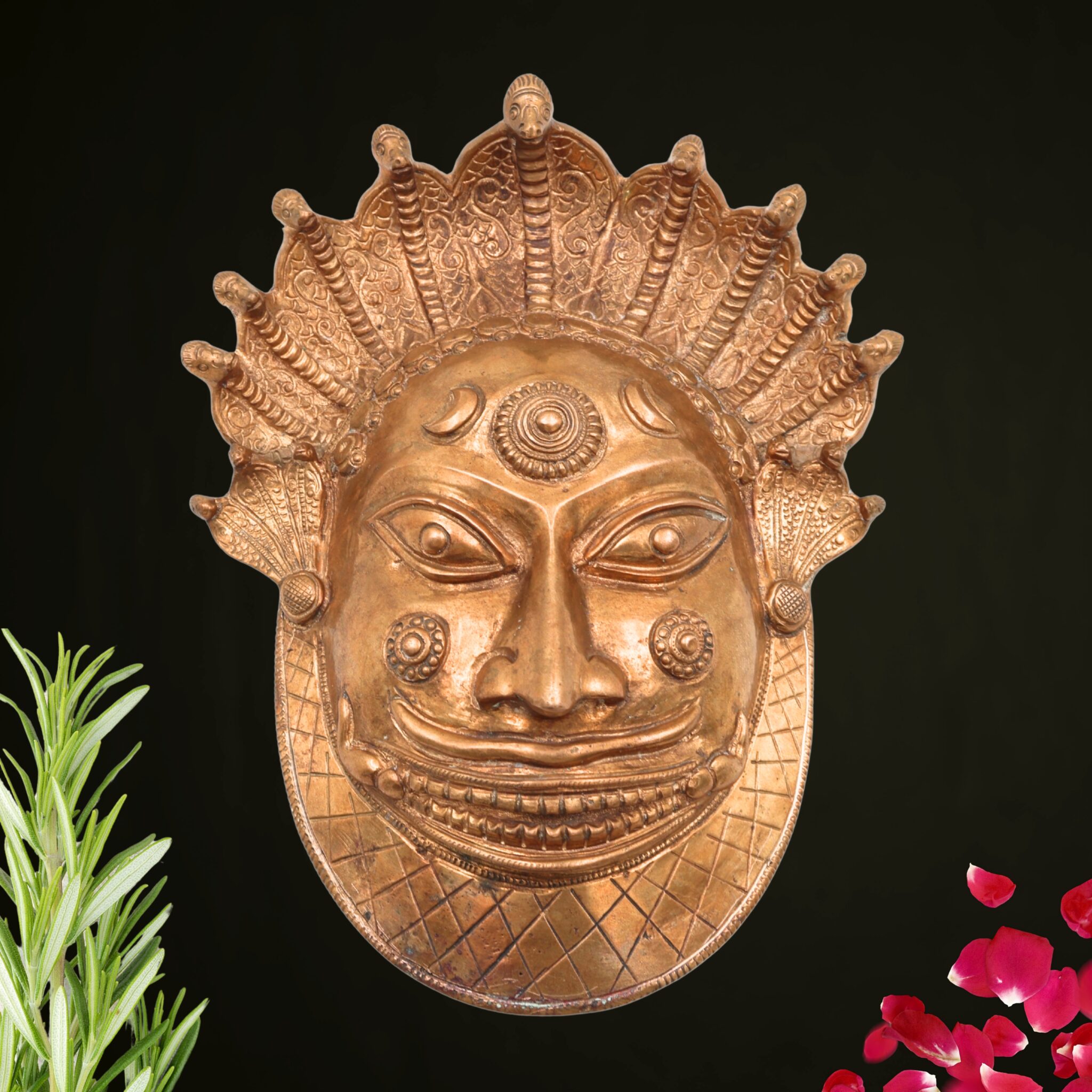Bronze Bhairava face Idol