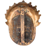 Handcrafted Bronze Bhairava face Idol – Kala Bhairava, Kapala Bhairava, Ugra Bhairava Panchaloha Sculpture for Home Temple & Decor,Gold, 8.5 Inch, 1 Piece