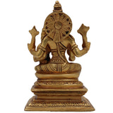Brass Varaha Lakshmi Idol | Lakshmi Varaha Murti | Varaha Swamy with Lakshmi Statue | Pital Vigraham Moorti for Puja, Temple & Home Decor, Gold, 5.5 Inch, 1 Piece