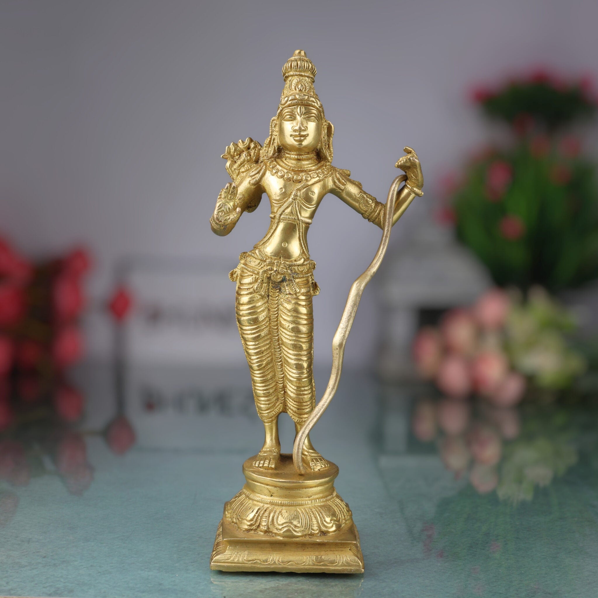 Brass Lord Rama Statue, Ram Idols, Ramchandra Ji Ki Murthi For Home Temple Decor