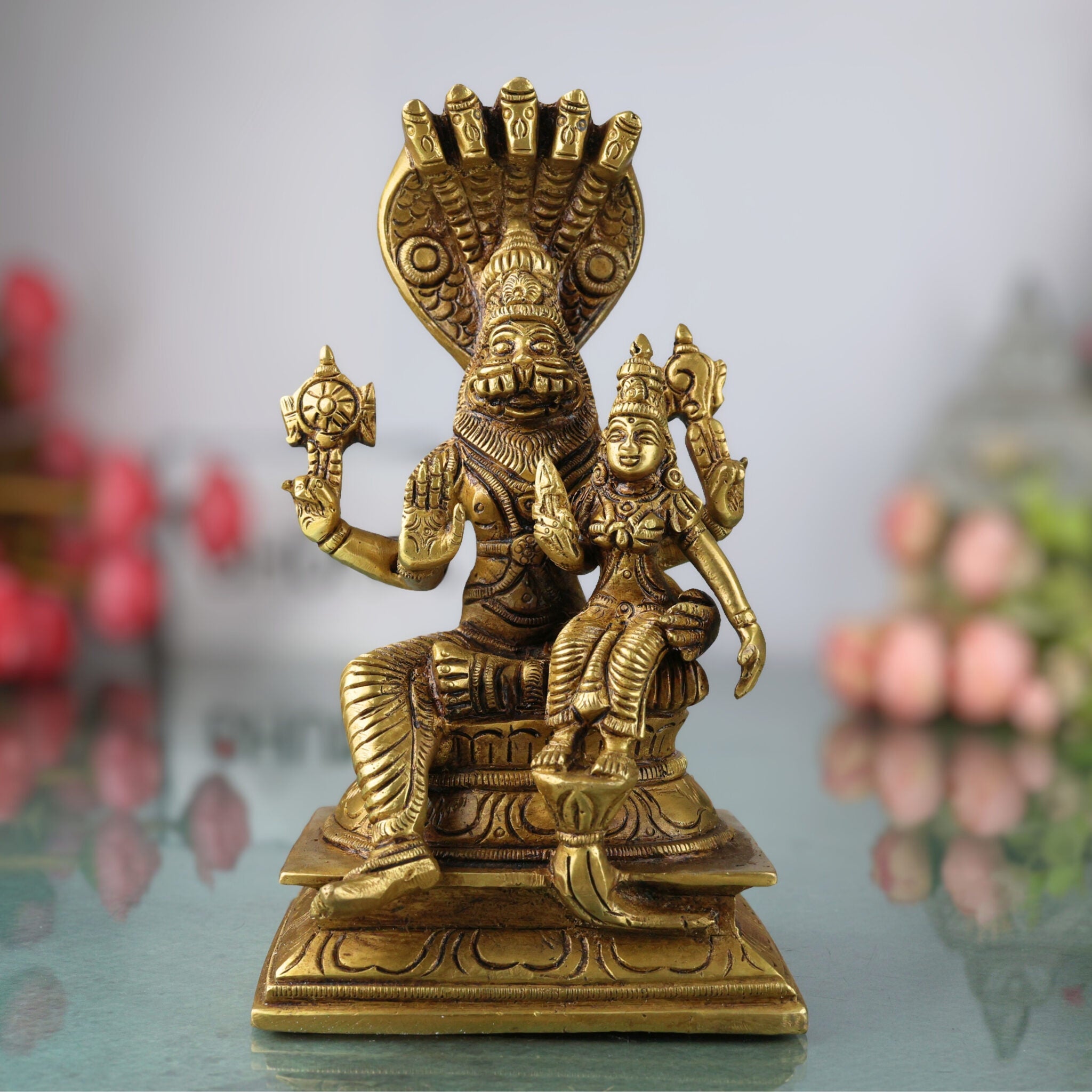 Brass Narasimha Lakshmi Murti, Laxmi Narasingh Idol, Lakshmi Narasimha Swamy Vigraha