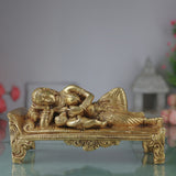 Brass Yashoda Feeding Krishna Idol | Nursing Mother Statue | Yashoda Breastfeeding Baby Krishna Murti | Pittal Vigraham for Puja & Home Decor