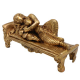 Brass Yashoda Feeding Krishna Idol | Nursing Mother Statue | Yashoda Breastfeeding Baby Krishna Murti | Pittal Vigraham for Puja & Home Decor, Gold, 4.5 Inch, 1 Piece