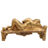 Brass Yashoda Feeding Krishna Idol | Nursing Mother Statue | Yashoda Breastfeeding Baby Krishna Murti | Pittal Vigraham for Puja & Home Decor, Gold, 4.5 Inch, 1 Piece
