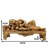 Brass Yashoda Feeding Krishna Idol | Nursing Mother Statue | Yashoda Breastfeeding Baby Krishna Murti | Pittal Vigraham for Puja & Home Decor, Gold, 4.5 Inch, 1 Piece
