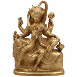 Brass Shiva And Parwati Idol | Shiv Parvati Brass Statue | Brass Shiva Parvati | Brass Shiv Parivar | Shivshankar Parvati | Murti | Idol |Statue, Gold, 11 Inch, 1 Piece