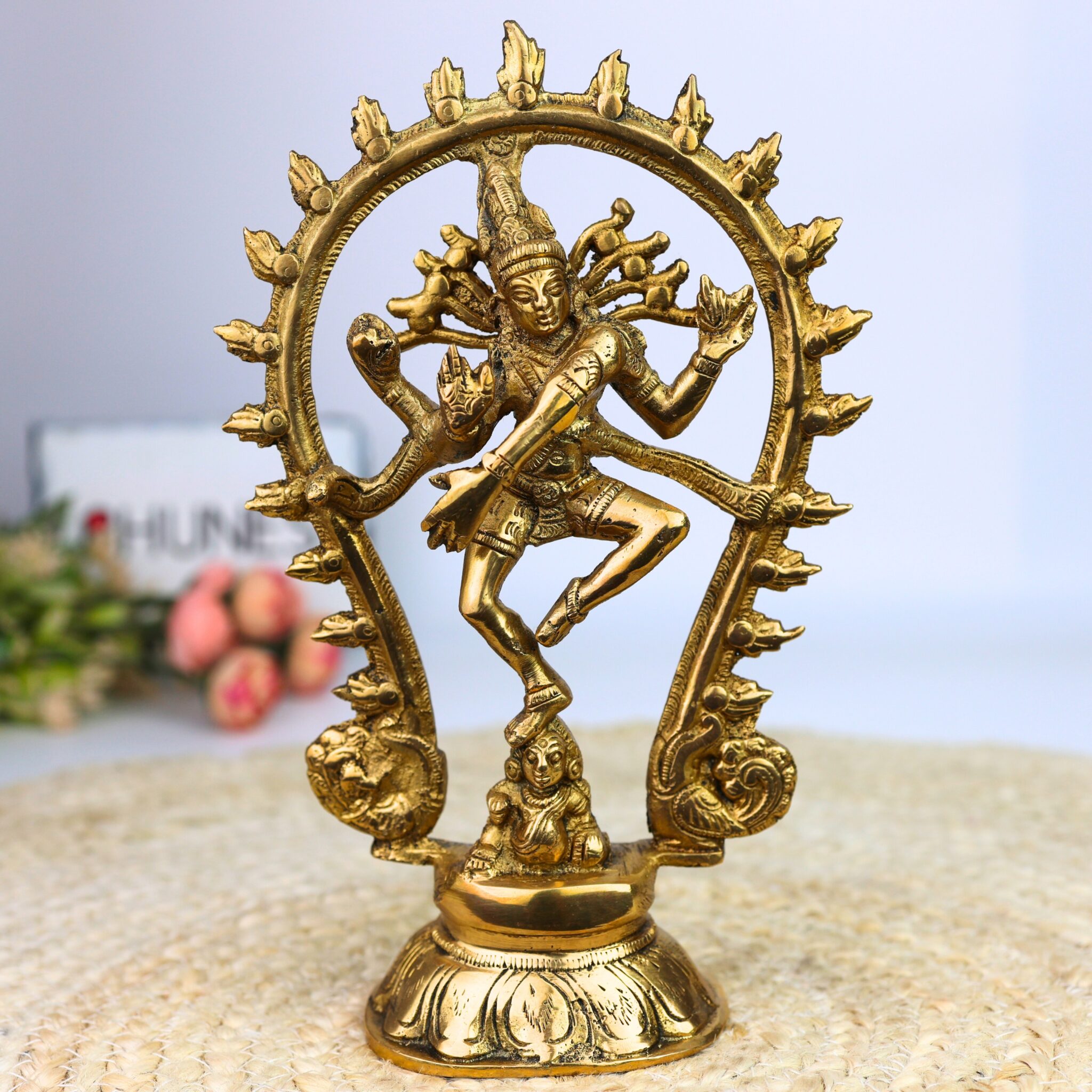 Handcrafted Brass Nataraja Idol – Lord Shiva Nataraj, Adalvallan, Tandav Murti, Chidambaram Natesa Statue for Home, Temple & Gift