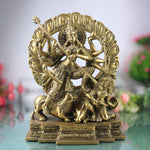 Brass Durga Devi Idol – Mahishasura Mardini | Shakti | Chamundeshwari | Vaishno Devi | Tulja Bhavani | Antique Pital Murti for Pooja & Home Decor