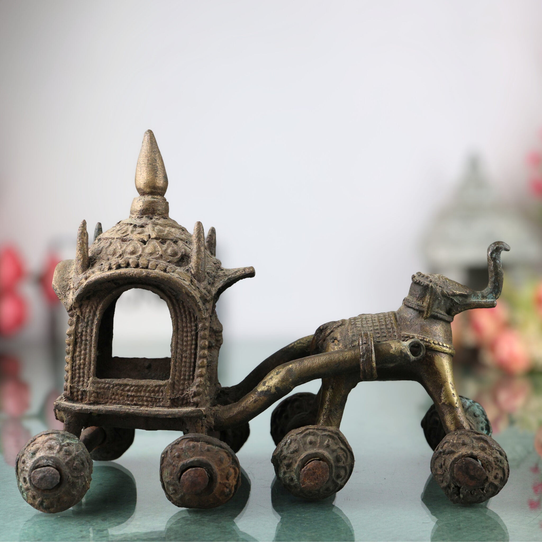 Antiques - Antique Horsecart | Brass Antique Horse Cart | Bullock Cart Showpiece |Brass Horse Cart Showpiece | Horsecart | Brass | Bulcart | Cart