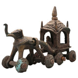 Antiques - Antique Horsecart | Brass Antique Horse Cart | Bullock Cart Showpiece |Brass Horse Cart Showpiece | Horsecart | Brass | Bulcart | Cart, Brown, 6.5 Inch, 1 Piece