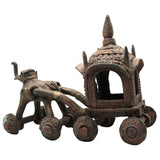 Antiques - Antique Horsecart | Brass Antique Horse Cart | Bullock Cart Showpiece |Brass Horse Cart Showpiece | Horsecart | Brass | Bulcart | Cart, Brown, 6.5 Inch, 1 Piece