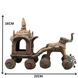 Antiques - Antique Horsecart | Brass Antique Horse Cart | Bullock Cart Showpiece |Brass Horse Cart Showpiece | Horsecart | Brass | Bulcart | Cart, Brown, 6.5 Inch, 1 Piece