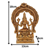 Brass Parvati Devi Idol | Mookambika Statue | Adi Shakti Murti for Pooja, Gold, 7 Inch, 1 Piece