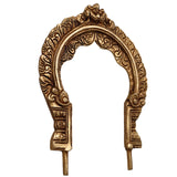 Bhunes Brass Prabhavali Arch Frame – Small Wall Hanging Prabhawali for Deity | Traditional Pooja Backdrop for Home Temple Decor, Gold, 7 Inch, 1 Piece