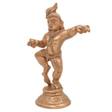 Bronze Bal Gopala Idol – Handcrafted Panchaloha Krishna Murti, Laddu Gopal / Bala Krishna Statue for Home, Temple, and Krishna Janmashtami Decor,Gold, 5 Inch, 1 Piece