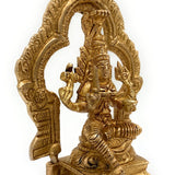 Bhunes Brass Mariamman Statue Silai Karumariamman Silai Amman Statues Mariyamma Idol Parvati Murti Goddess Durga Mariyamman Maa Arulmigu Shakthi Devi,Gold, 5 Inch, 1 Piece