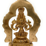 Bhunes Brass Mariamman Statue Silai Karumariamman Silai Amman Statues Mariyamma Idol Parvati Murti Goddess Durga Mariyamman Maa Arulmigu Shakthi Devi,Gold, 5 Inch, 1 Piece