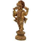 Brass Vishnu Idol | Narayana Murti | Venkateswara Balaji Statue | Govinda Hari Padmanabha Murti | Home Decor, Pooja, Gift, Spiritual Sculpture, Gold, 8 Inch, 1 Piece