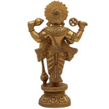 Brass Vishnu Idol | Narayana Murti | Venkateswara Balaji Statue | Govinda Hari Padmanabha Murti | Home Decor, Pooja, Gift, Spiritual Sculpture, Gold, 8 Inch, 1 Piece