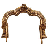 Bhunes Brass Prabhavali Frame Arch Wall Hanging – Traditional Prabhawali for Home Temple, Deity Backdrop & Pooja Decor, Gold, 8 Inch, 1 Piece
