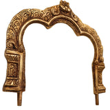 Bhunes Brass Prabhavali Frame Arch Wall Hanging – Traditional Prabhawali for Home Temple, Deity Backdrop & Pooja Decor, Gold, 8 Inch, 1 Piece