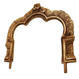 Bhunes Brass Prabhavali Frame Arch Wall Hanging – Traditional Prabhawali for Home Temple, Deity Backdrop & Pooja Decor, Gold, 8 Inch, 1 Piece