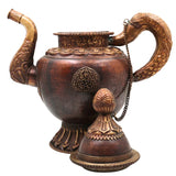 Brass Handmade Surahi, Pitcher, Kettle, Ketalee, Kettledrum, Jar, Pot, Surai, Jug, Showpeice, Suraahee, Ewer, Brass Decoratives, Gift, Home Decoratives, Brown, 13.5 Inch, 1 Piece
