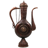 Brass Handmade Surahi, Suraahee, Ewer, Pitcher, Kettle, Ketalee, Kettledrum, Jar, Pot, Surai, Jug, Showpeice, Brass Decoratives, Gift, Home Decoratives, Brown, 17 Inch, 1 Piece