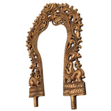 Handcrafted Bronze Prabhavali Idol – Panchaloha Temple Murti, Chola Art Decorative Halo & Sacred Arch for Pooja, Gold, 12 Inch, 1 Piece