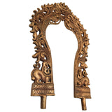 Handcrafted Bronze Prabhavali Idol – Panchaloha Temple Murti, Chola Art Decorative Halo & Sacred Arch for Pooja, Gold, 12 Inch, 1 Piece