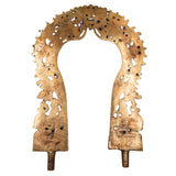 Handcrafted Bronze Prabhavali Idol – Panchaloha Temple Murti, Chola Art Decorative Halo & Sacred Arch for Pooja, Gold, 12 Inch, 1 Piece