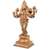 Handmade Panchaloha Bronze Shiva Idol – Mahadev Shankar Murti Carrying Sati, Chola Art Lord Shiva Statue for Temple & Home Décor,Brown, 17 Inch, 1 Piece