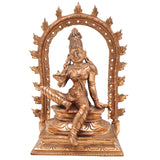 Handcrafted Panchaloha Bhoga Sakthi Devi Idol | Bronze Goddess Parvati | Bhogamatha Bhogeshwari Statue for Home Temple & Vastu,Brown, 7.5 Inch, 1 Piece