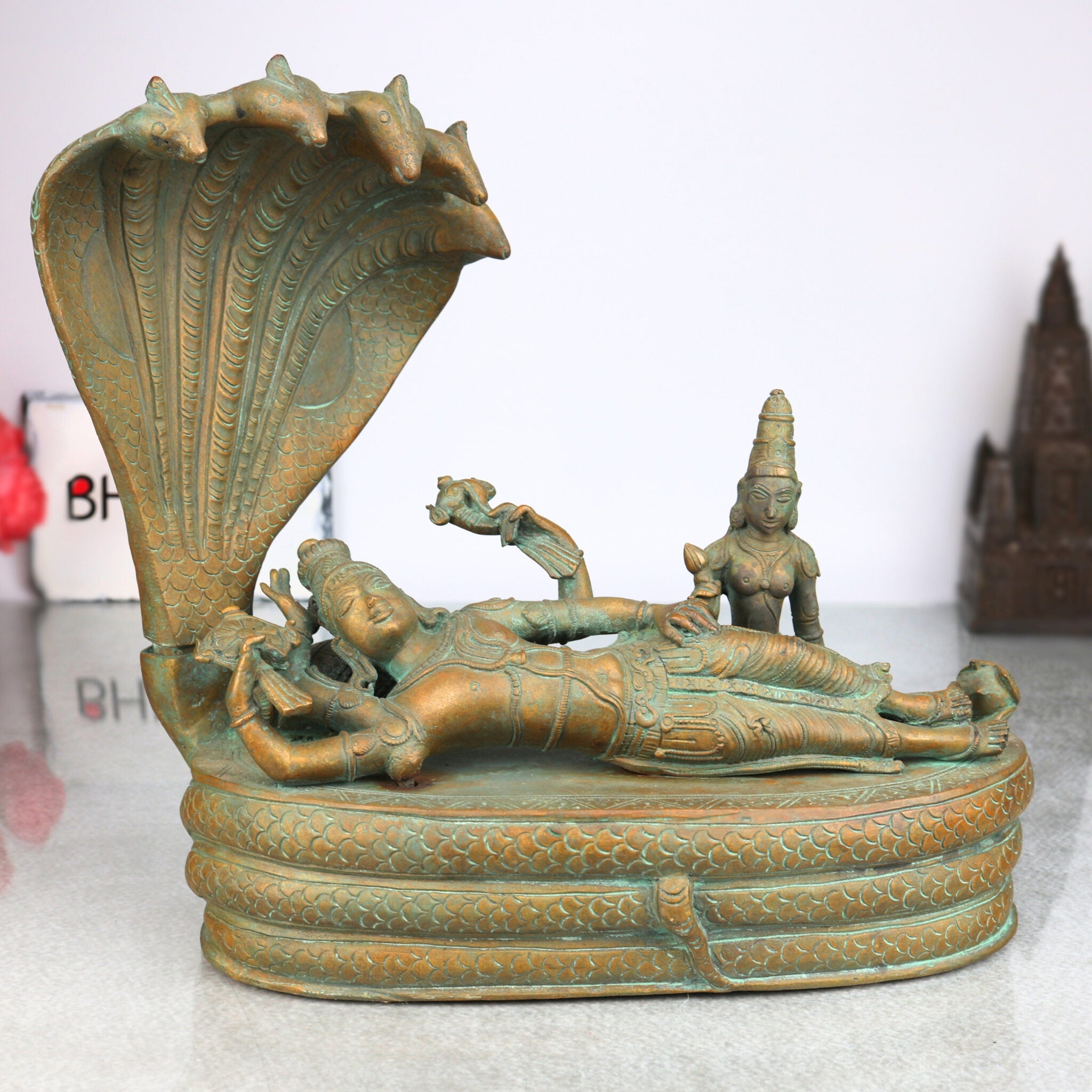 Handcrafted Panchaloha Bronze Padmanabha Idol