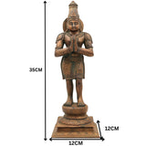 Handcrafted Bronze Sundaram Idol, Panchaloha Sundaresha Sundareswaran Sundara Sundaramoorthy Murti | Chola Art South Indian Deity Sculpture for Home Temple,Brown, 14 Inch, 1 Piece