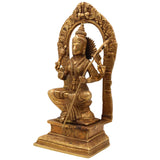 Handcrafted Brass Rajarajeshwari Parvati Idol – Shakti Gauri Uma Devi Murti for Pooja, Temple, Home Decor & Spiritual Gifting, Gold, 10 Inch, 1 Piece